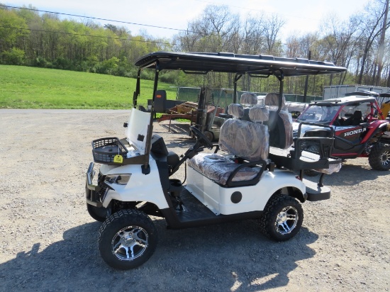 White, 4 seat electric golf cart, 4000w ac m