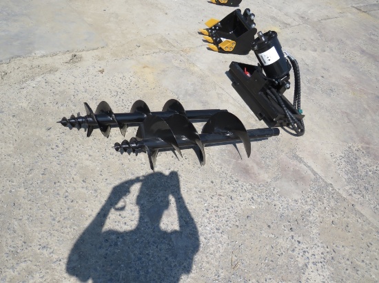 Auger set for mini skid steer