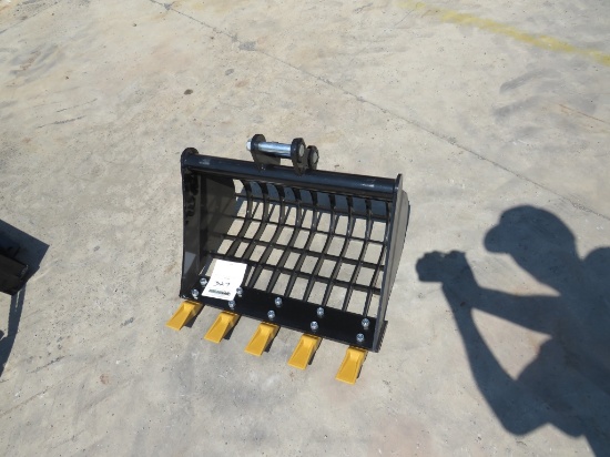 Mini skid steer rock bucket 23"