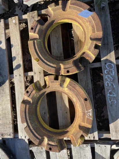 (2) John Deer Wheel Weights