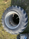 Alliance 18.4R38 Tires on Rims