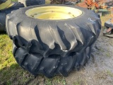 Firestone 13.6-28 Tires on Rims