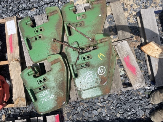 (10) JOhn Deere 47kg Suitcase Weights off JD 7230