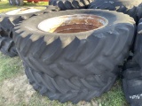 (2) Armstrong 18.4R38 Tires on Open Rims