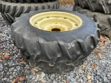 (2) Firestone 13.6-28 Tires on 8 Lug rims
