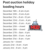 Post Auction Loading Hours