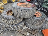 (5) 10-16.2 nhs Tires on 8 lug rims
