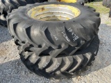 (2) Armstrong 18.4-38 Tires on Open rims