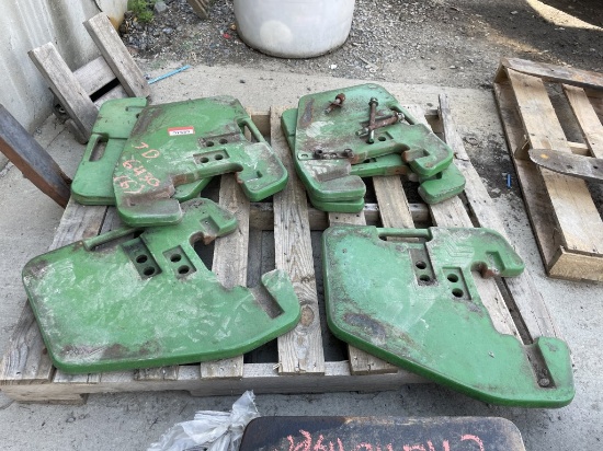 (6) John Deere suitcase weights off jd 6430