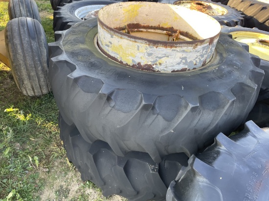 (2) Firestone 20.8R38 Tires on Open rims