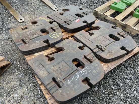 (8) New holland suitcase weights off T6070