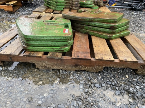 (7) John Deere Suitcase weights off JD 8400