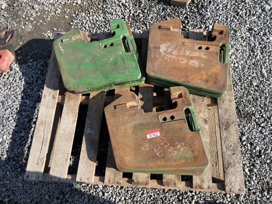 (9) JOhn Deere Suitcase weights off JD 8200