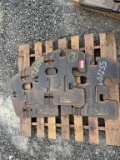 (3) New holland suitcase weights off T6070