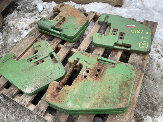 (6) Suitcase weights R127784 off John Deere 7810