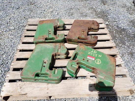(8) John Deere Suitcase Weights off JD 2855N
