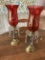 Two Ruby Red lamps