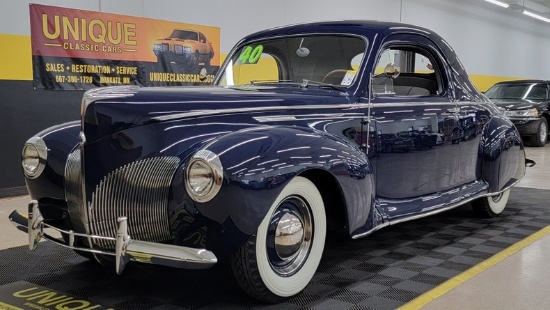 1940 Lincoln Zephyr V12, RARE 2dr Business Coupe