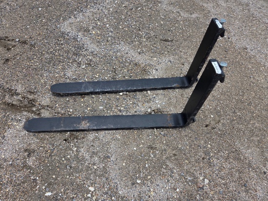 (2) 42" Skid Steer Relacement Forks 500x500
