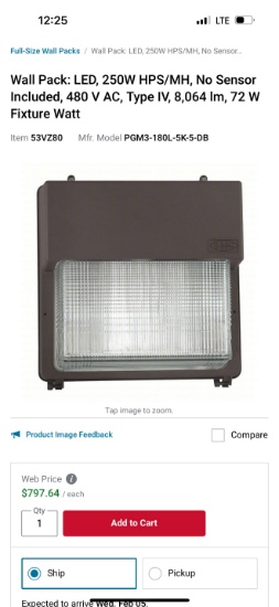 LED Wall Pack - No sensor included