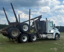 2018 Freightliner Cascadia 125 Truck with 1995 Folding Pole Trailer