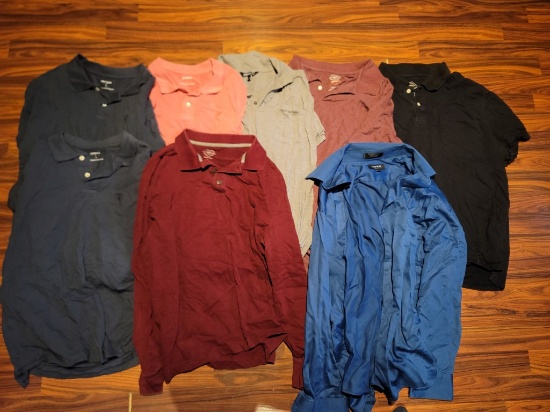 Men's Large Button up and Polo Shirts