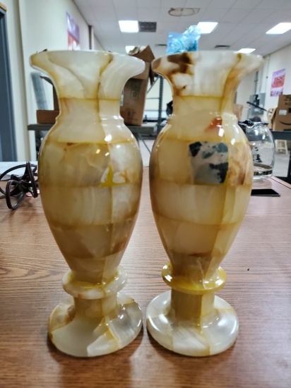 2 Vases-Yellow and Beige