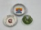 3 advertizing ashtrays - 3 sided realtors