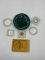 7 misc - mcm usa round 2 tone pottery - alaska - green lantern resaurant sterling il - doug fir - 3