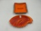 2 mcm royal  heager - USA square ashtray