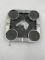 Rare large mcm aluminum horse head tray