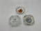 3 Glass Advertizing Ash Trays - phillips 66 - niagara falls - owens