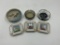 6 ADV Ashtrays-washington - great america - albert pick hotels - mairplane corn palace