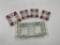 4 west morel ruby red glass ashtray set