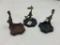 3 cast iron vintage  drunk man