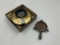 MCM The World Ashtray/In Box- Sterling Alloy Cast Skillet