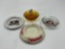 4 ADV Ashtrays- Campari France- Illinois-Best Western-Lion