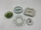 5 misc ashtrays - heinrich germany - gabriel hotel - spring bank
