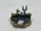 Bronze Pocono Mountain Split Rock Lodge Deer Ashtray