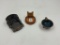 3 misc ashtrays - boulder dam - kettle - glass match holder