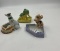 3 made in japan porcelain ashtrays - elephant - ;overdog - dog