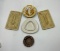 2 1930s japanese ashtrays - mcm USA #310 - regal - metal louisiana