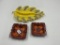 mcm yellow cali #812 - 2 mcm sequoia ware ashtrays