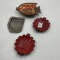 2 early cast iron leaf trays - treasure craft florida - nevada