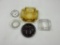 Large amber glass - glass harrahs - ramada - clear glass - haeger illinois