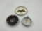 3 misc ashtrays - fabulous las vegas roulette wheel - midland hotel kennedy ready mit