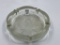 MCM 6lb Indiana Glass amber Eagle Ashtray