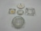 5 glass ashtrays , golden nugget , ashes