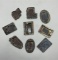 9 metal 6inch states ashtrays - texas, missouri, illinois, mississippi, michigan, kansas, arkansas,