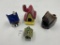 4 misc - Delft blue house 0 made in japan house - yellow house - xyz bryson glazed pottery house